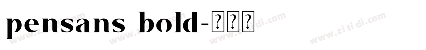 pensans bold字体转换